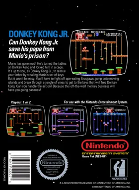 Donkey Kong Jr. (World) (Rev 1) (GameCube Edition) box cover back